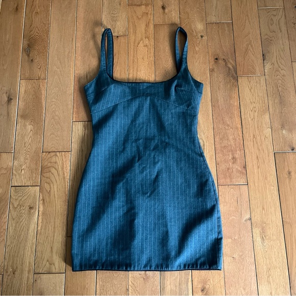 Zara Pinstripe Mini Dress - Picture 6 of 10